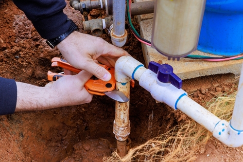 Iron and sulfur removal filter system for private well water in Red River County